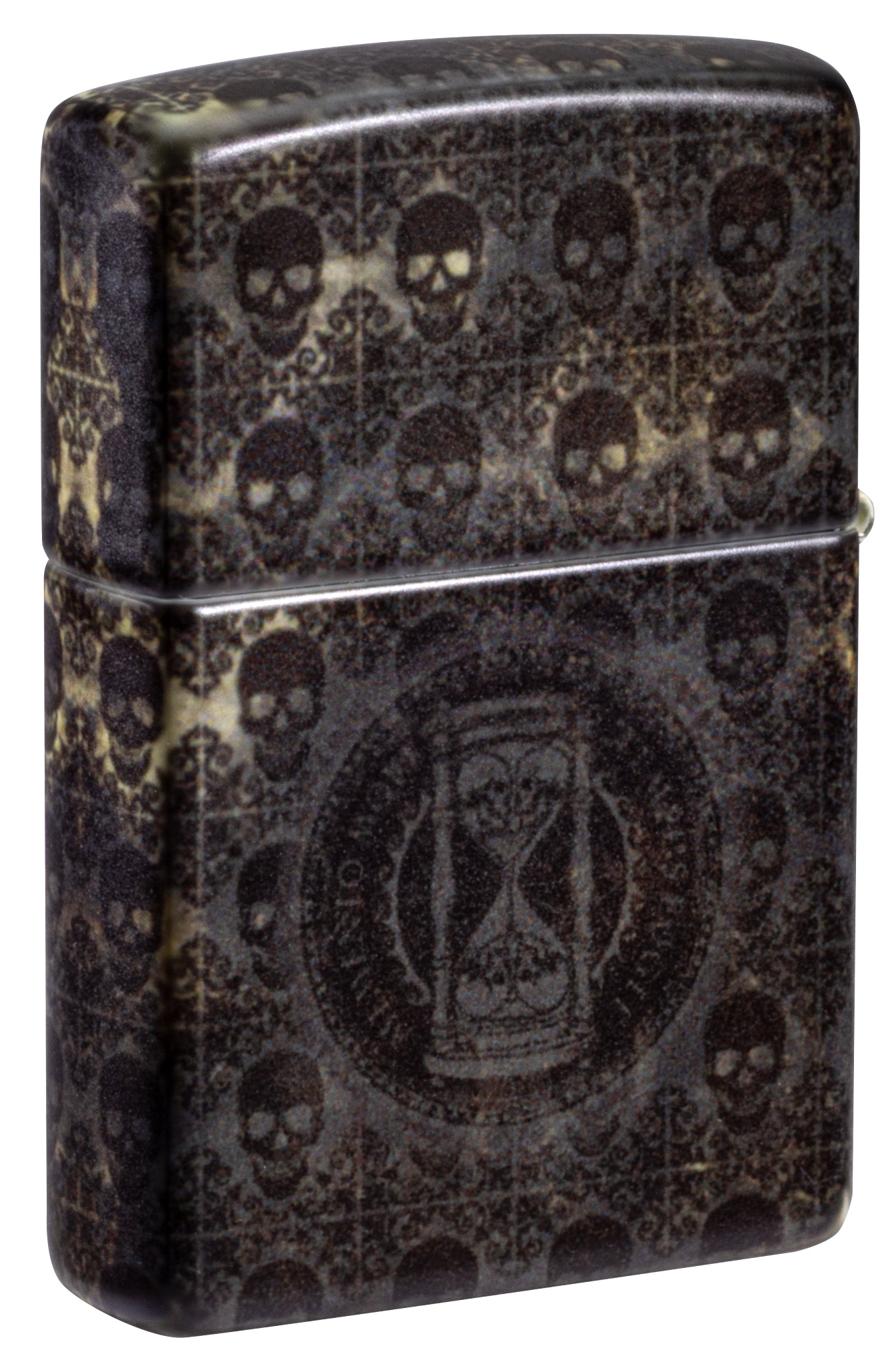 Back view of Zippo Anne Stokes The Ferryman Design 540 Matte Windproof Lighter standing at a 3/4 angle.