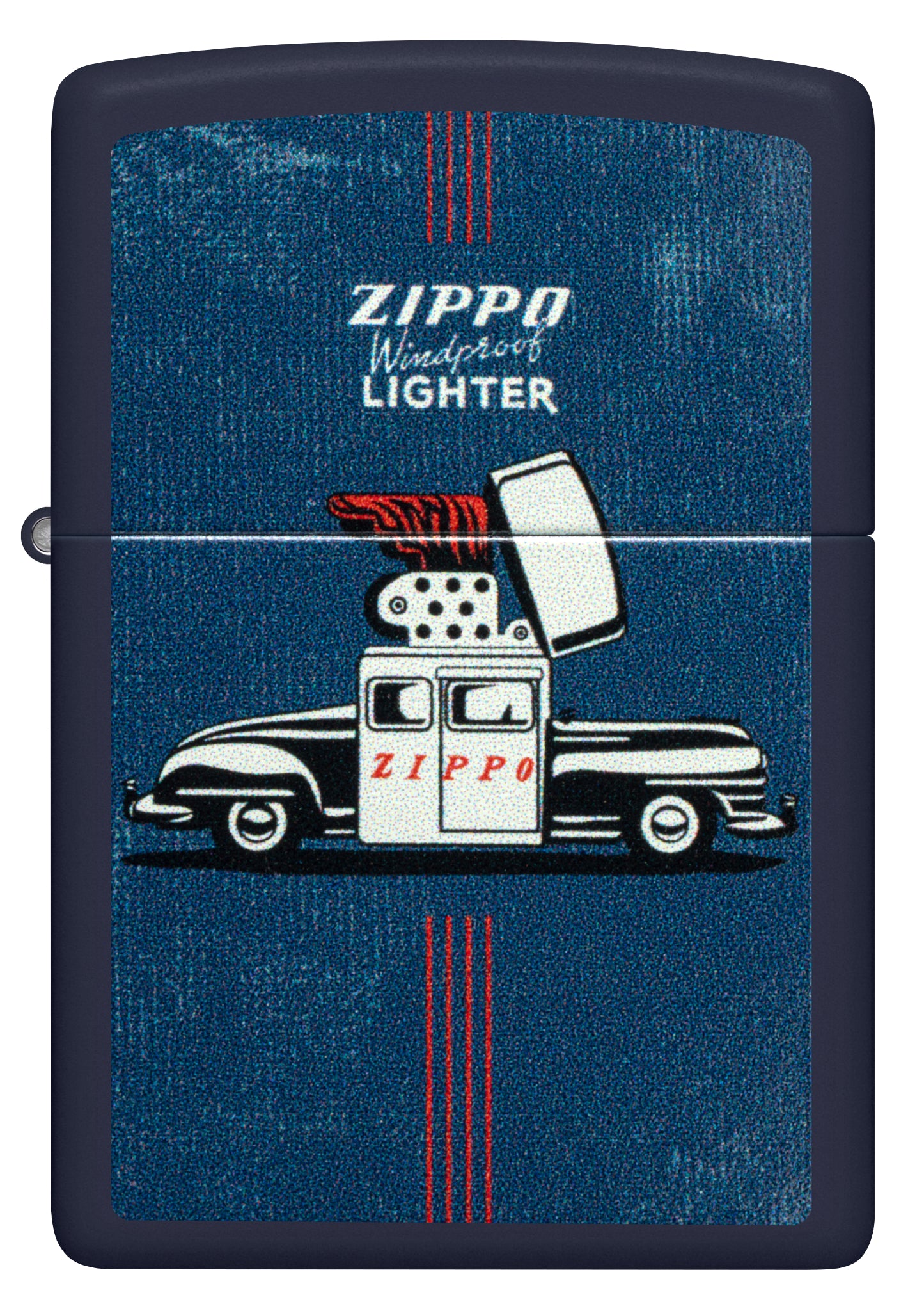 Zippo Vintage Zippo Car Design Navy Matte Windproof Lighter
