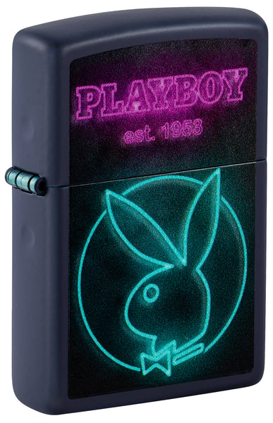 playboy ライト Zippo Playboy Neon Design Navy Matte Windproof Lighter – Zippo USA