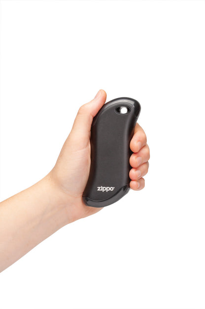 Black HeatBank 9s Rechargeable Hand Warmer in hand.