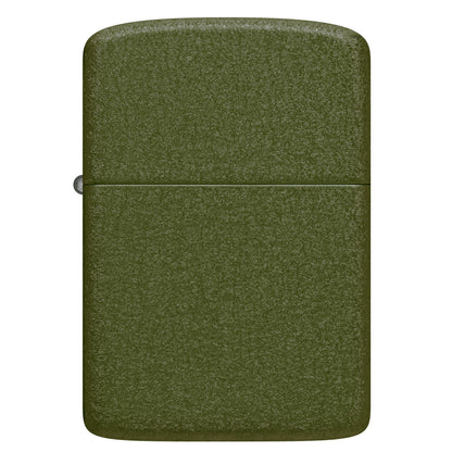 Front view of Zippo 2026 Founder’s Day Commemorative Green Crackle Windproof Lighter.