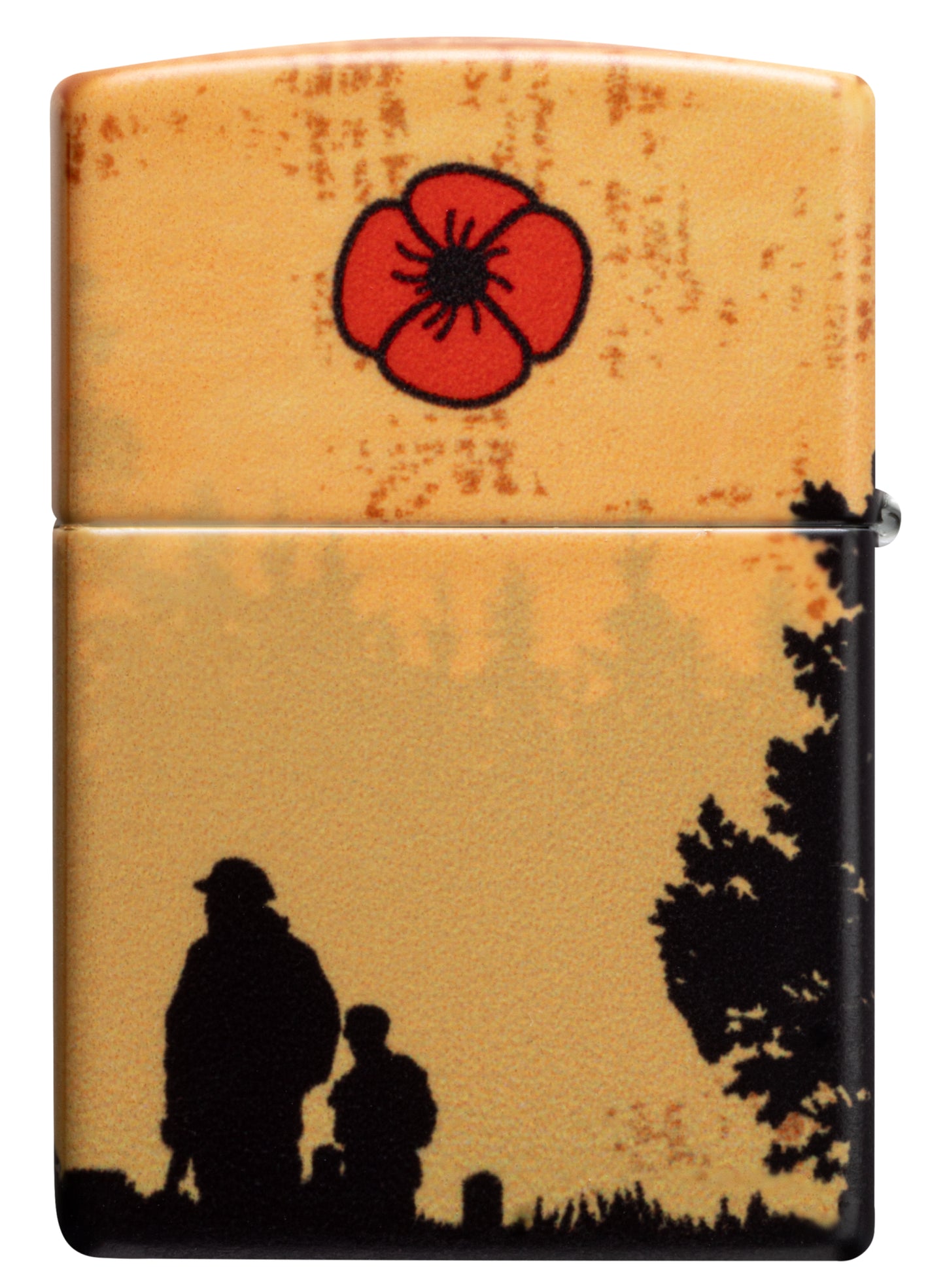 Back view of Zippo 2025 Veterans Day Commemorative 540 Matte Windproof Lighter.