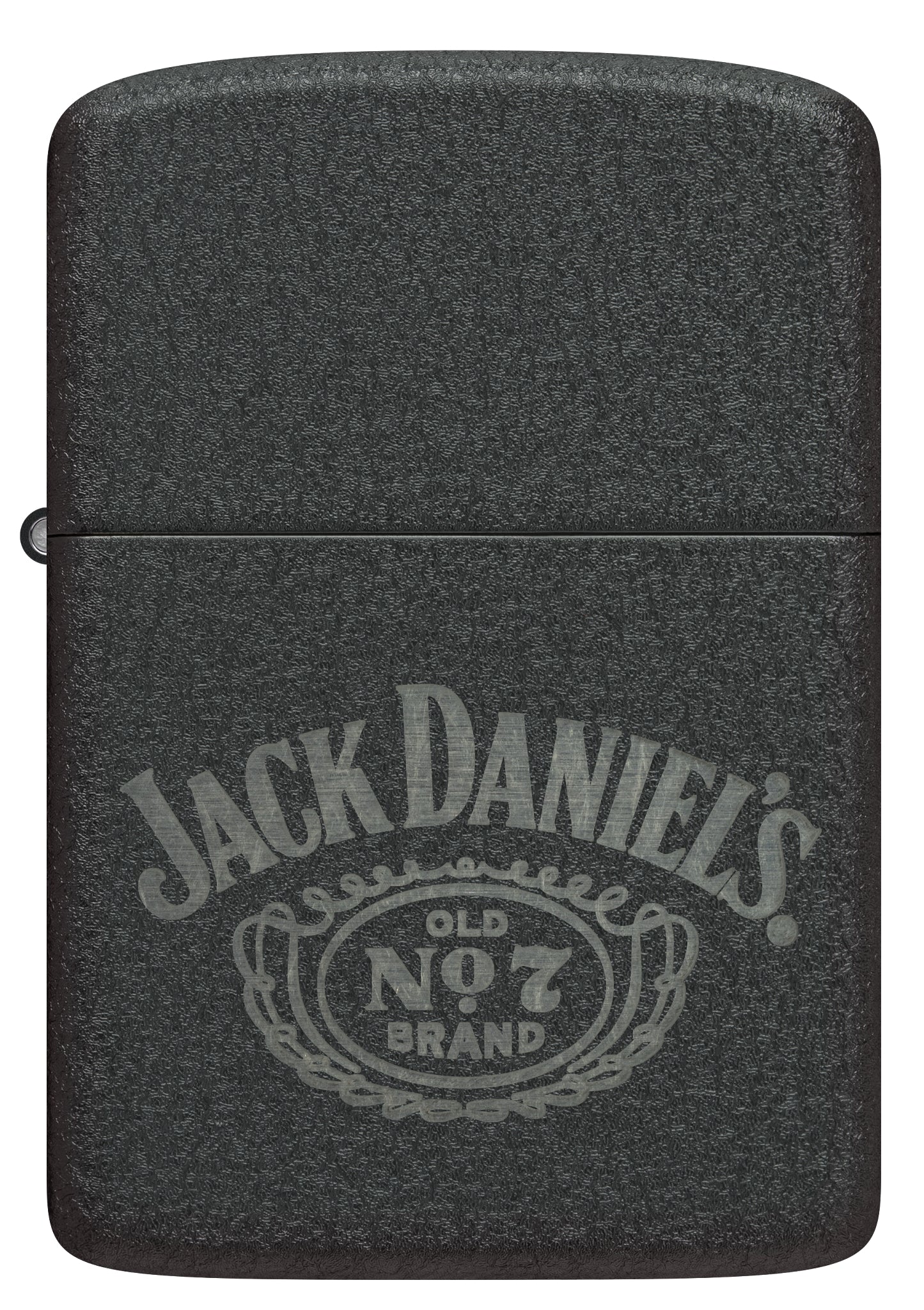 Front view of Zippo Jack Daniel's® No. 7 Design 1941 Replica Black Crackle® Windproof Lighter.