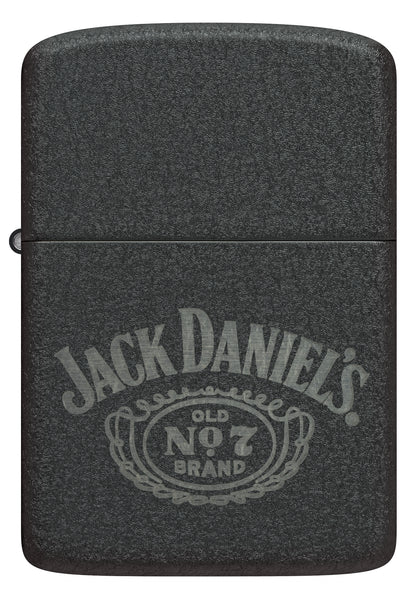 Front view of Zippo Jack Daniel's® No. 7 Design 1941 Replica Black Crackle® Windproof Lighter.