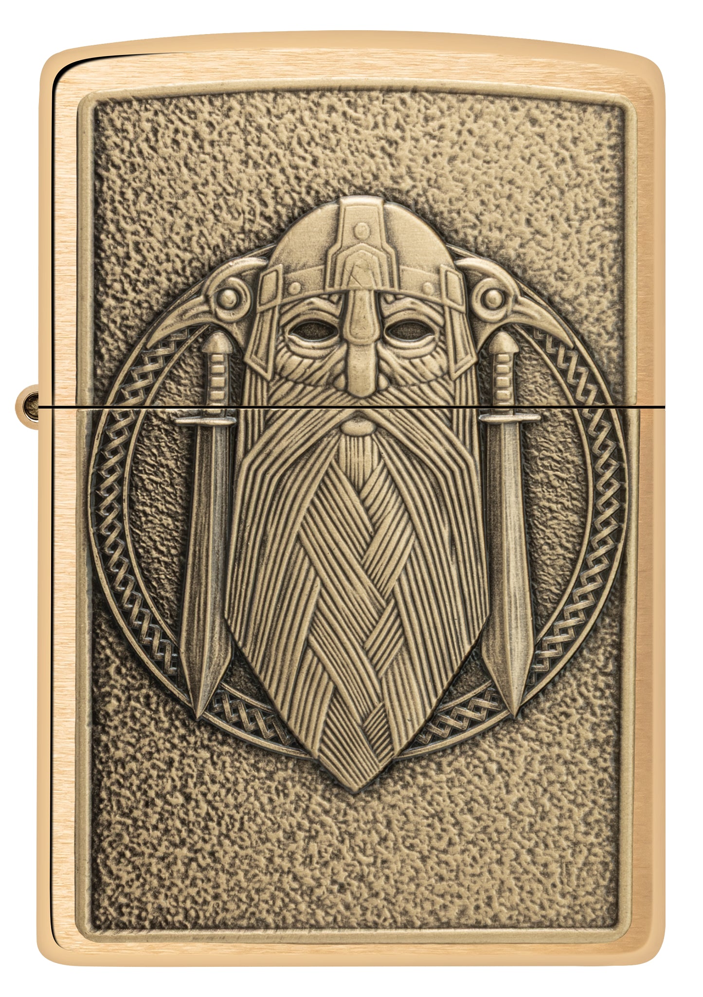 Zippo Odin Emblem Brushed Brass Windproof Lighter – Zippo USA