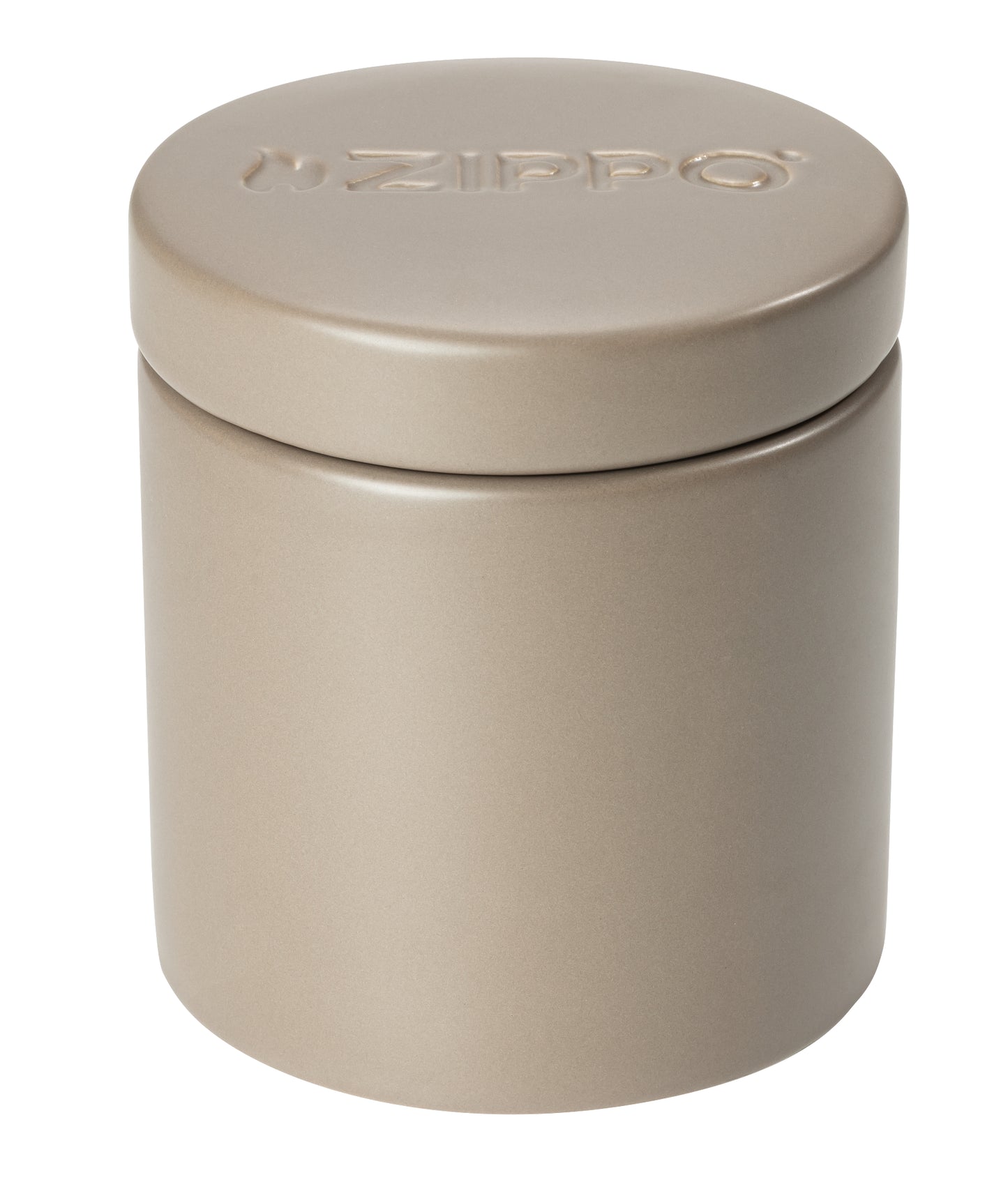 Front view of Zippo FlameScapes™ Citronella, Spearmint and Lemongrass Essential Oil Outdoor Candle with the lid on.