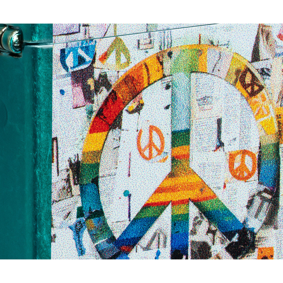 Zippo Peace Collage Design Candy Teal Windproof Lighter – Zippo USA
