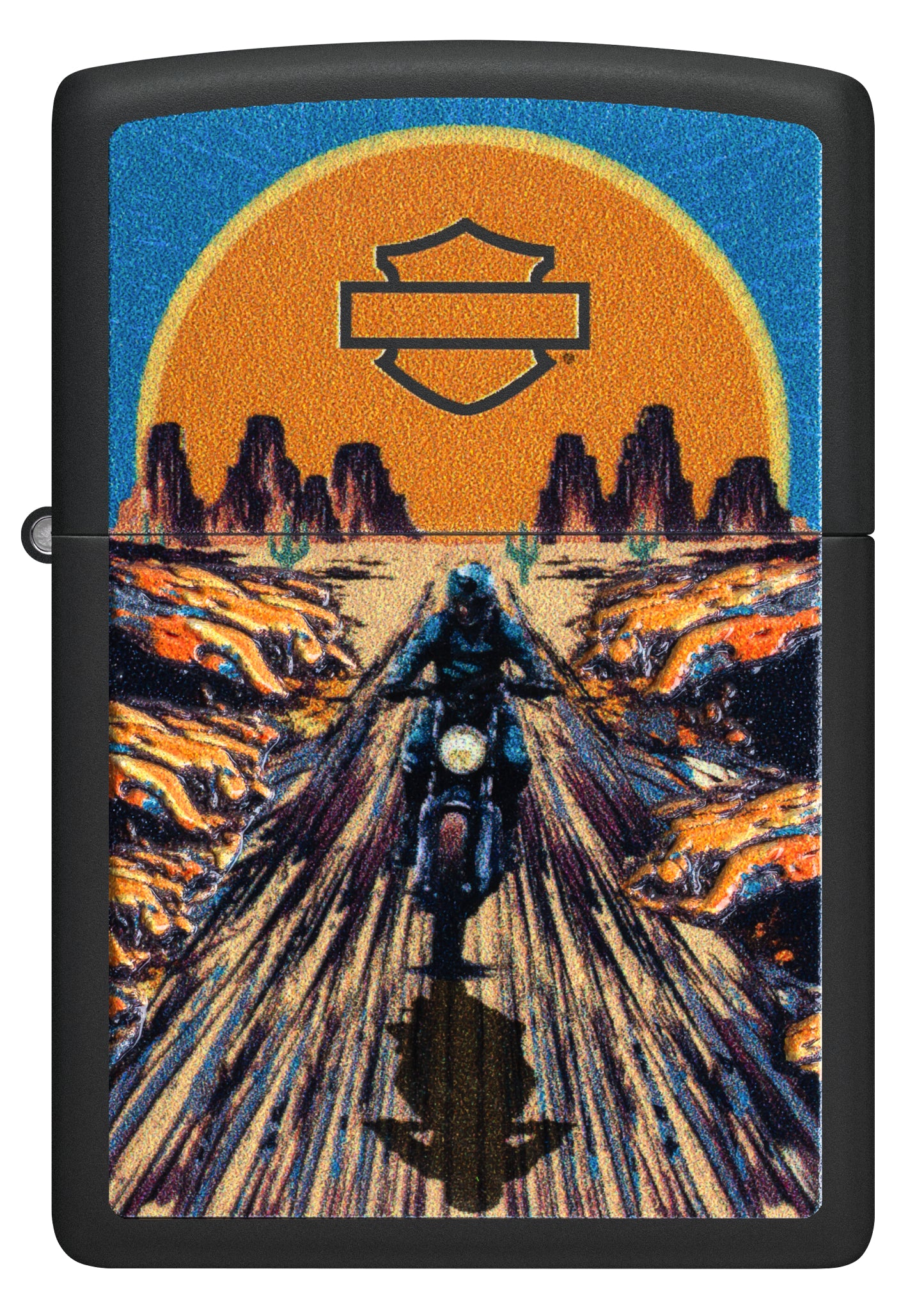 Zippo Harley-Davidson® Texture Print Design Black Matte Windproof