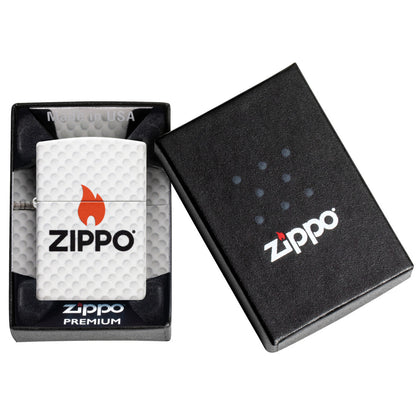 Zippo Golf Ball Design 540 Matte Windproof Lighter in its packaging.