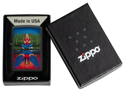 Zippo Dual State Design Black Matte Windproof Lighter in its packaging.