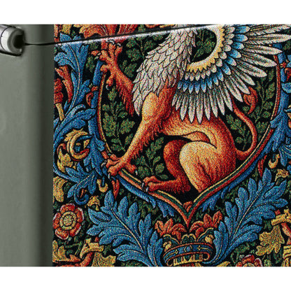 Front view of Zippo Gryphon Design Green Matte Windproof Lighter close up to show the detail of the lighter.