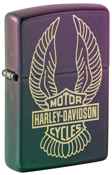 Zippo Harley-Davidson® Winged Logo Design Iridescent Windproof