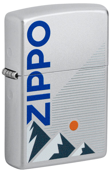 Zippo Mountain Design Satin Chrome Windproof Lighter – Zippo USA