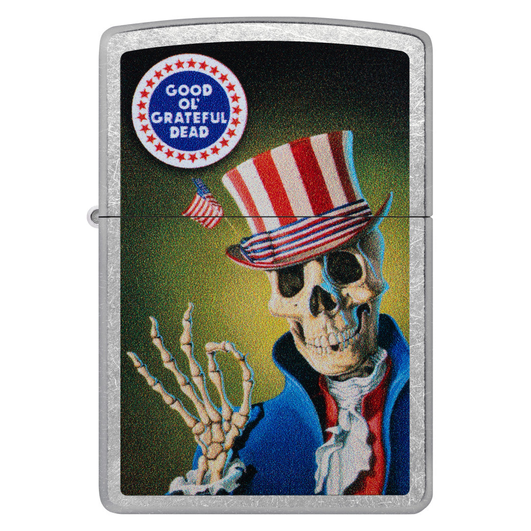 Zippo Good Ol' Grateful Dead Design Street Chrome Windproof