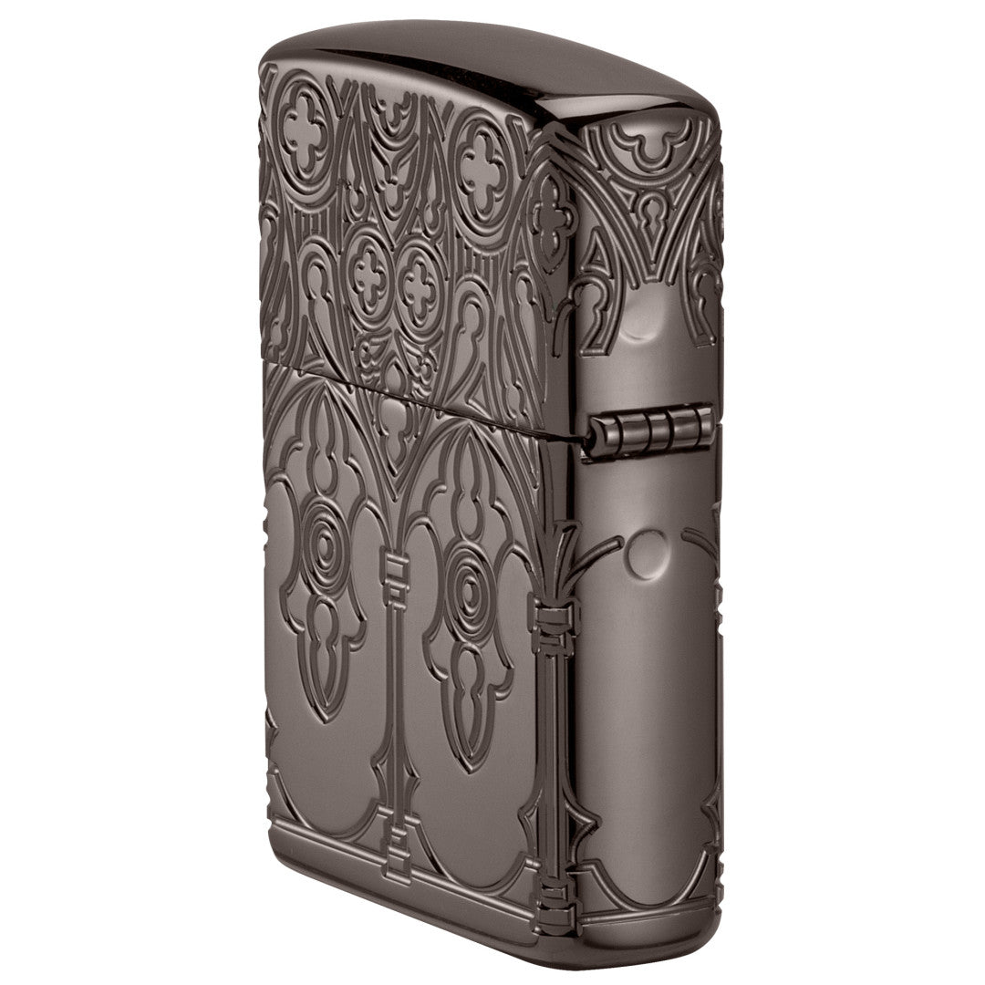 gothic yohji zippo オイルライター Zippo Gothic Window Design Armor® Black Ice® Windproof Lighter