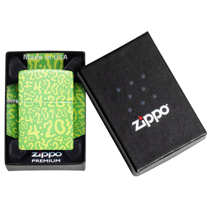 Zippo 420 Clouds Design 540 Matte Windproof Lighter in its packaging.