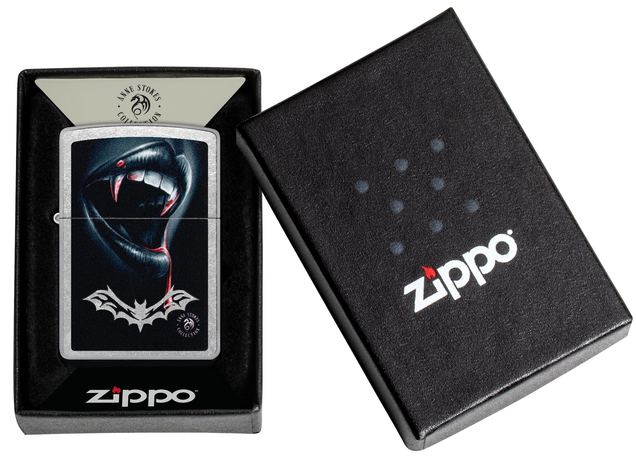 Zippo Anne Stokes Bite Design Street Chrome Windproof Lighter