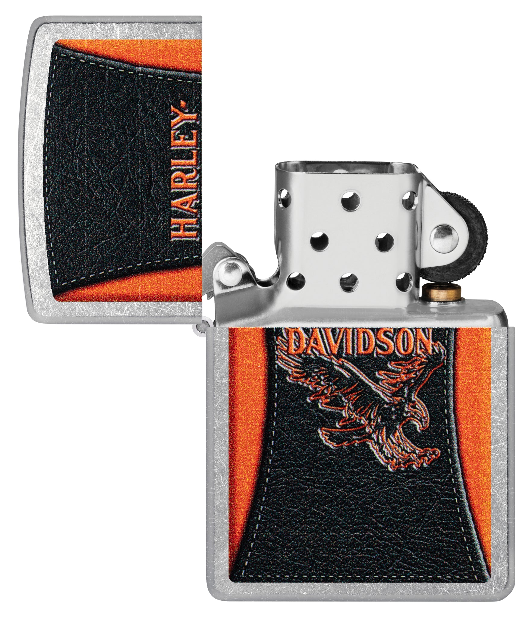 Zippo Harley-Davidson® Leathered Eagle Design Street Chrome