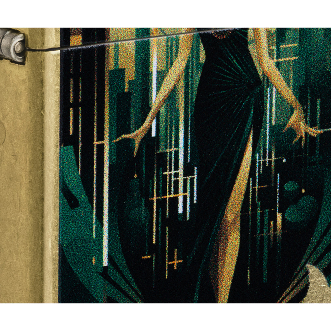 Front view of Zippo Fancy Flapper Design Street Brass Windproof Lighter close up to show the detail of the lighter.