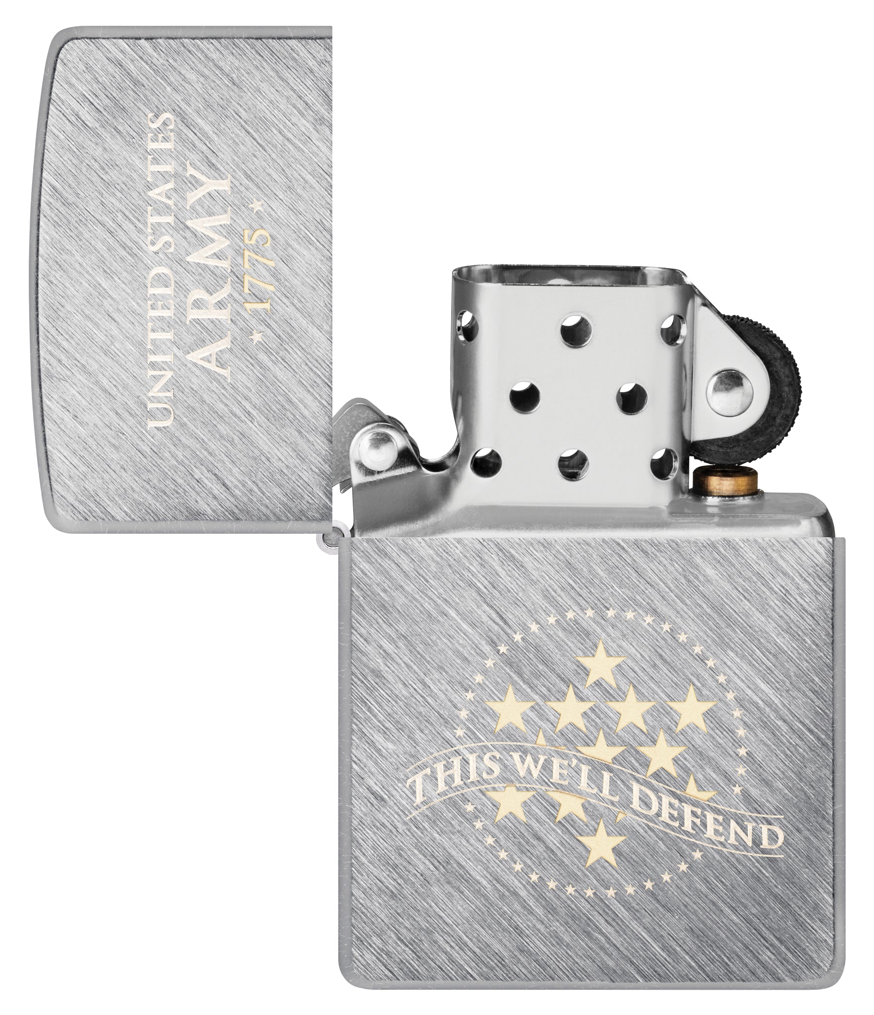 Zippo U.S. Army® This We'll Defend Design Herringbone Sweep