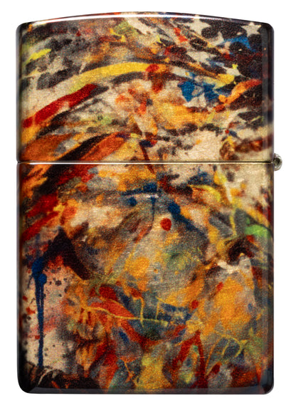 Back view of Zippo Uncle Sam Fusion Design 540 Tumbled Brass Windproof Lighter.