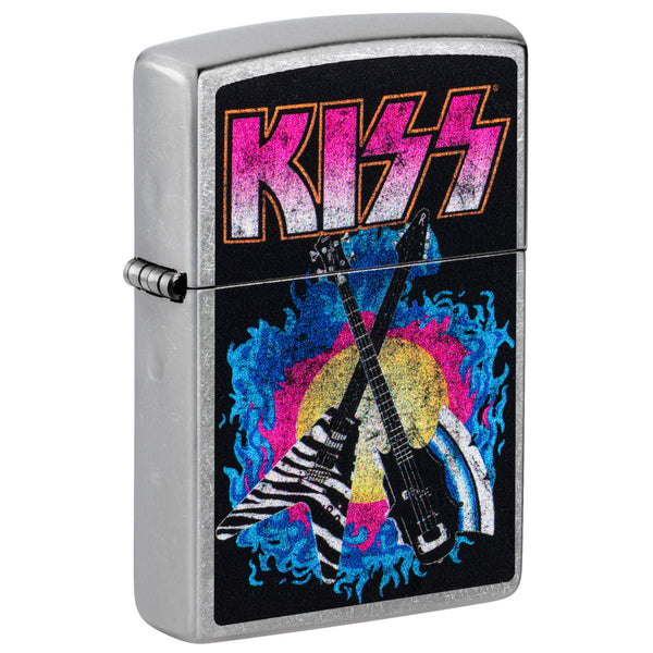 Zippo KISS® Axe Bass Design Street Chrome Windproof Lighter