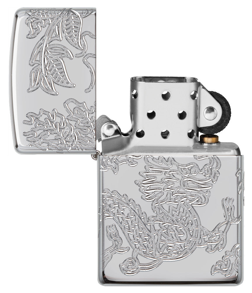 Gorgeous Armor Deep Carved Chinese outlet Love Zippo Lighter