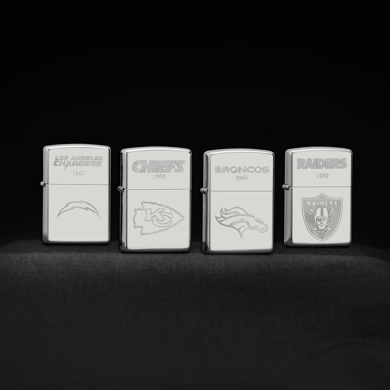 NFL Sterling Silver Collectible – AFC West Windproof Lighters