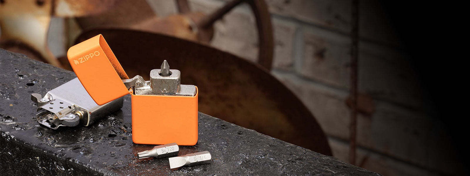 Bit Safe Screwdriver Insert in an orange matte lighter case.
