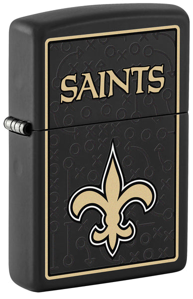 Zippo NFL New Orleans Saints Playbook Design Black Matte Windproof