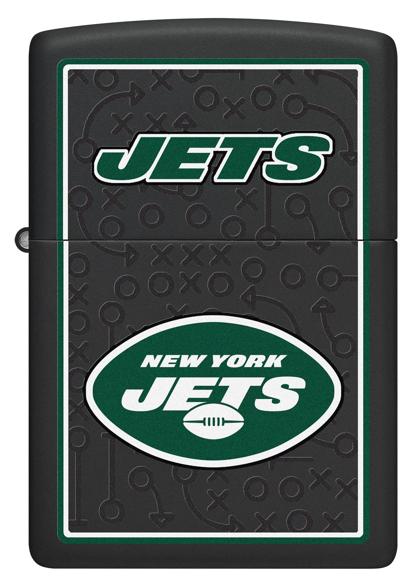 Front shot of NFL New York Jets Windproof Lighter.