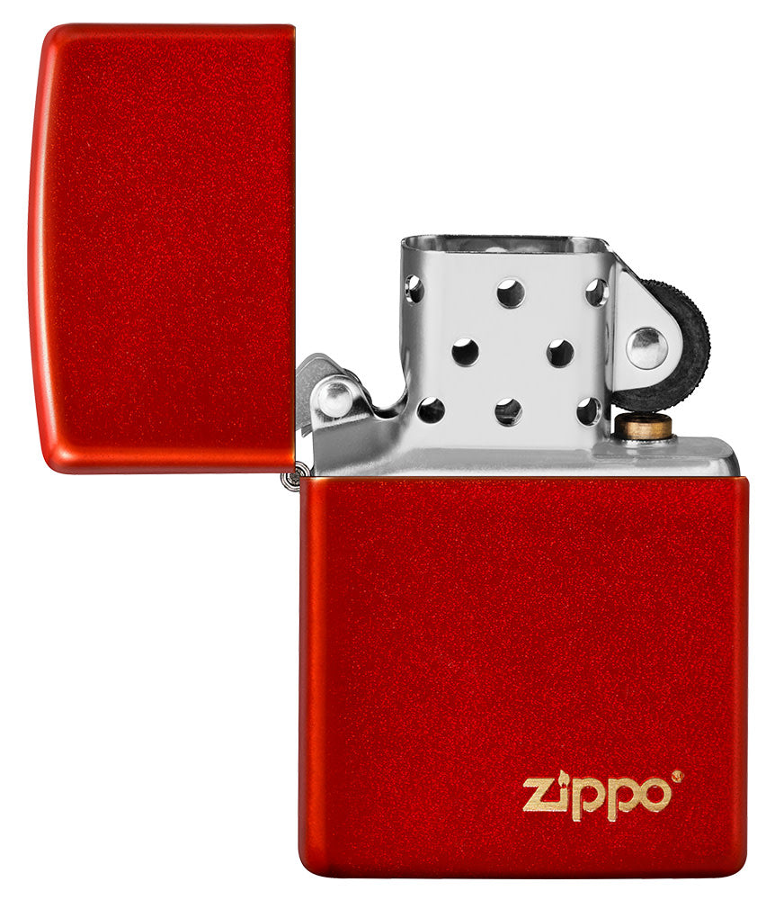 Classic Metallic Red Zippo Logo Windproof Lighter | Zippo USA