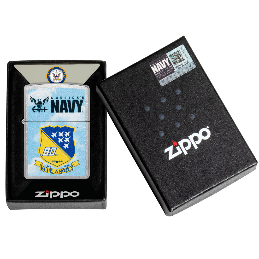 Zippo United States Navy® Blue Angels Design Street Chrome