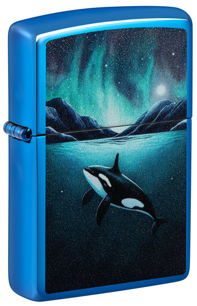 Zippo Whale Design High Polish Blue Windproof Lighter | Zippo USA
