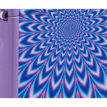 Front view of Zippo Lavender Illusion Design Smoky Lavender Windproof Lighter close up to show the detail of the lighter.