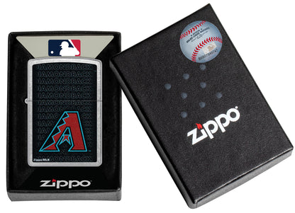 Zippo MLB® Arizona Diamondbacks Street Chrome Windproof Lighter in its packaging.