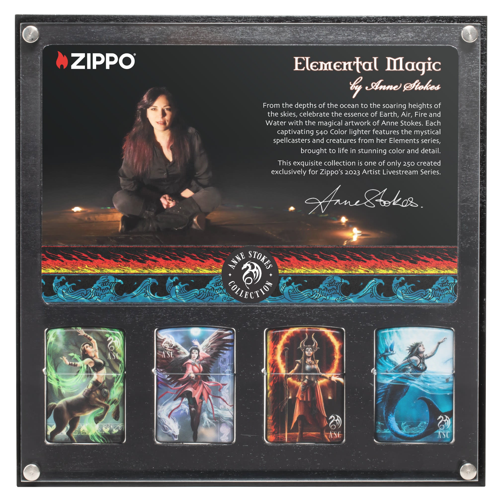 Anne Stokes Elements Collection 540 Matte Windproof Lighter