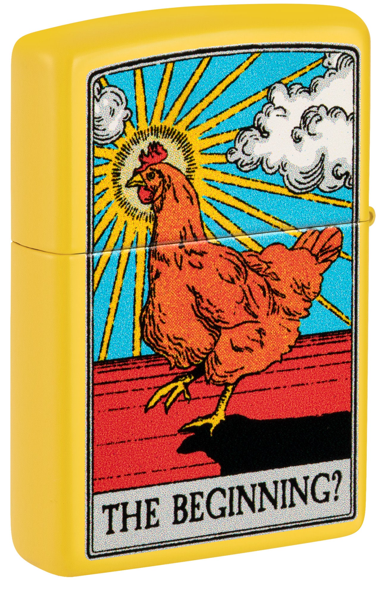 Zippo Which Came First? Design Sunflower Yellow Matte Windproof