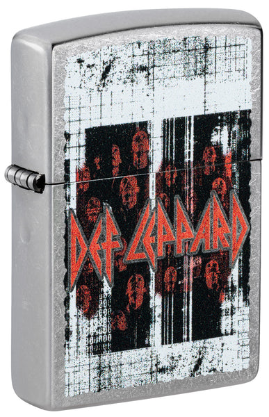 Def Leppard Many Faces Design Street Chrome Windproof Lighter