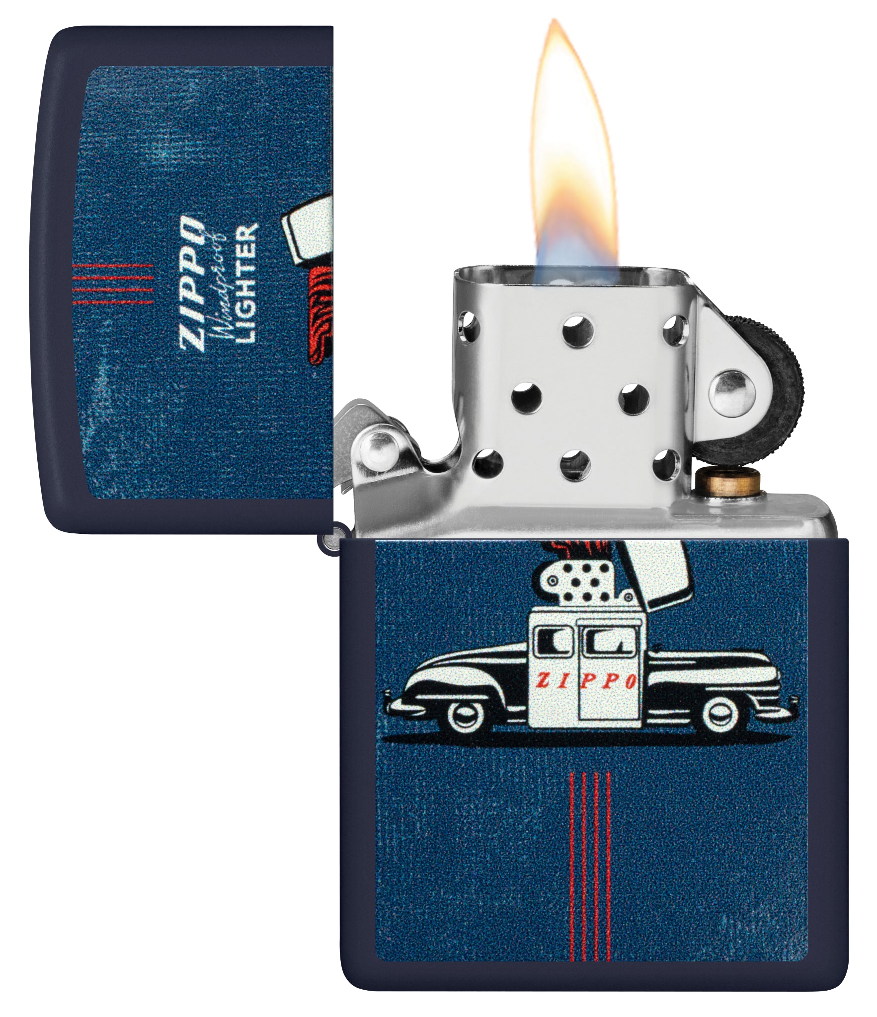 Zippo Vintage Zippo Car Design Navy Matte Windproof Lighter