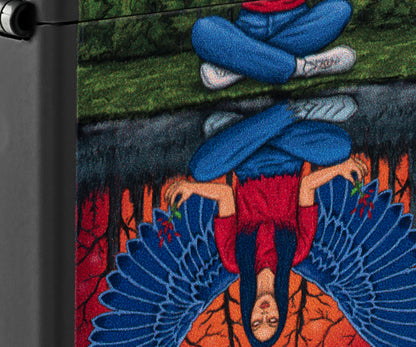 Front view of Zippo Dual State Design Black Matte Windproof Lighter close up to show the detail of the lighter.