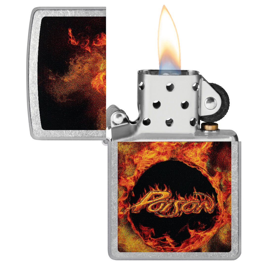 Zippo Poison Flame Design Street Chrome Windproof Lighter – Zippo USA