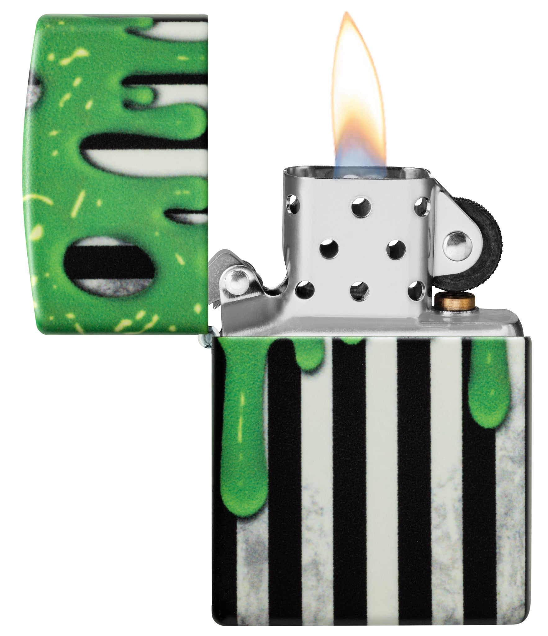 Zippo Glowing Goo Design Glow-in-the-Dark Green Windproof Lighter