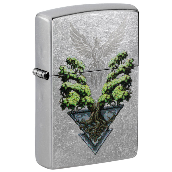 Zippo Phoenix Tree Design Street Chrome Windproof Lighter – Zippo USA
