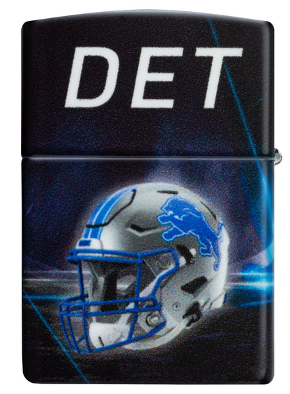 Back view of Zippo NFL Detroit Lions 540 Matte Windproof Lighter.