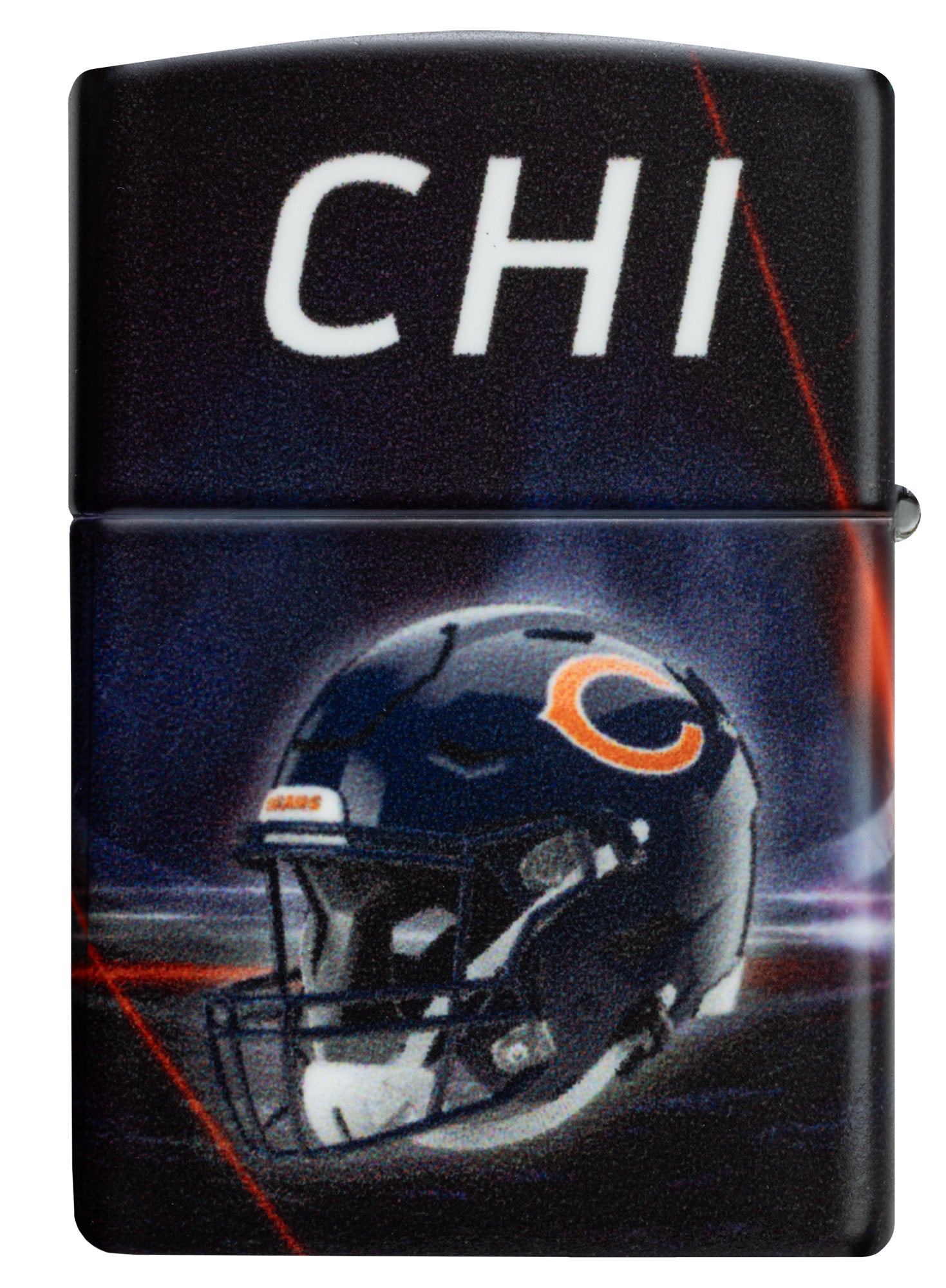 Back view of Zippo NFL Chicago Bears 540 Matte Windproof Lighter.