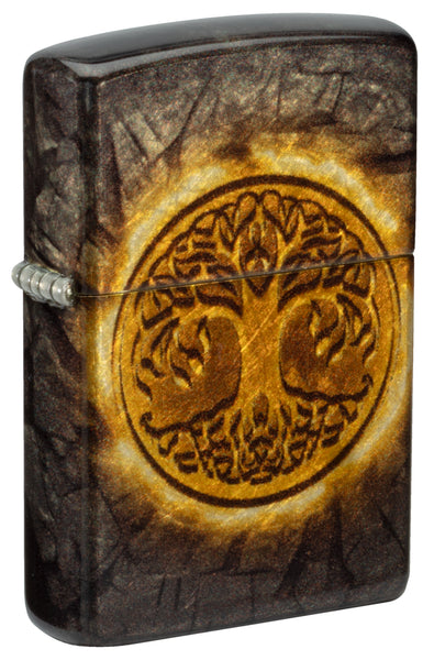 Zippo Gleaming Tree of Life Design 540 Tumbled Brass Windproof