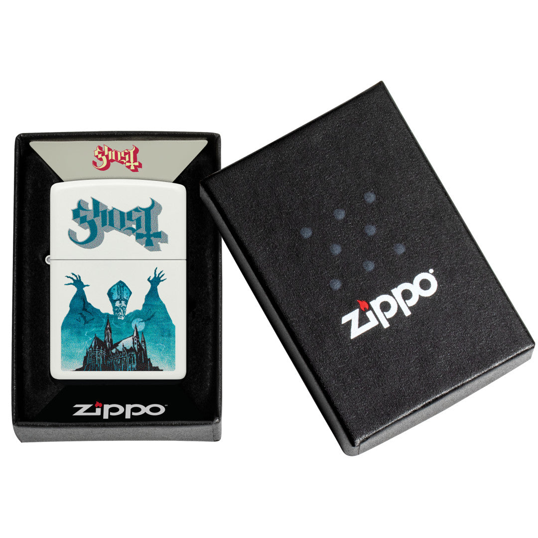 Zippo Ghost Opus Eponymous Design White Matte Windproof Lighter
