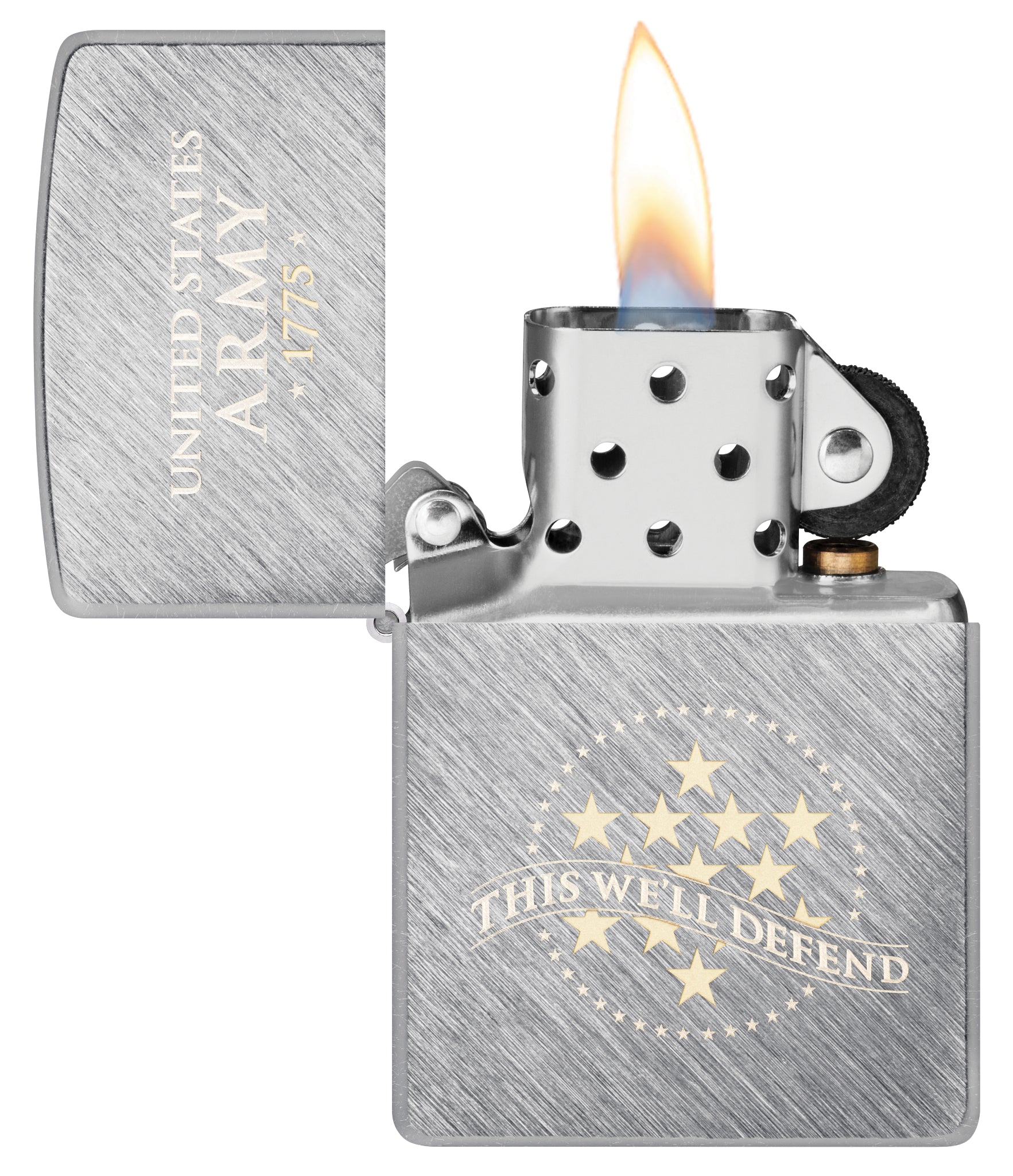 Zippo U.S. Army® This We'll Defend Design Herringbone Sweep