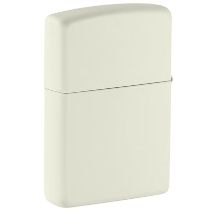 Back view of Zippo Playboy Glowing Bats Design Glow In The Dark Windproof Lighterstanding at a 3/4 angle.